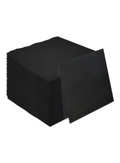 SNH Packing Square Shape Cocktail Napkin, Black, 2 Ply, Pack Of 50