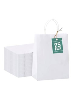 SNH paper Bag With Twisted Handle, White, Pack Of 25