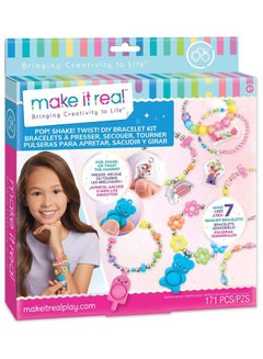 Make It Real Pop! Shake! Twist! Diy Bracelet Kit, 171 Pcs