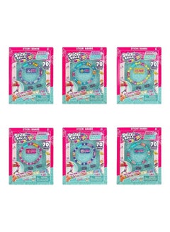 Sticki Rolls Sticki Bands Wearable Shareable Sticker Bracelet, Assorted