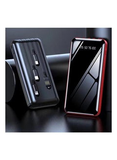 Power Bank With Built-In 4 Cables, Y19, Black, 10000mAh