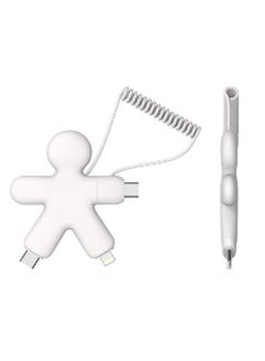 Xoopar Buddy Type-C Lightning Cable, White