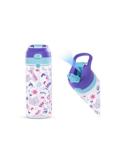 Eazy Kids Tritan Water Bottle With Spray, Purple