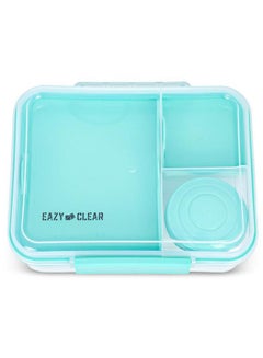 Eazy Kids 3/4/5 Compartment Convertible 1650 Ml Bento Lunch Box With 150 Ml Gravy Bowl - Green