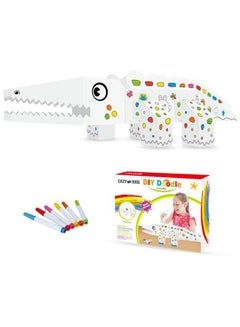 Eazy Kids Crocodile Diy Doodle Coloring Kit With Sketch Pens