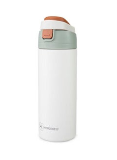 Hydrobrew Ipswitch Insulated Water Bottle Leak Proof Stainless Steel With Straw And Spout Lid, Ivory Grove