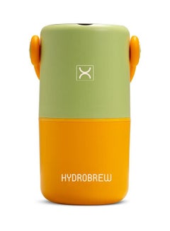Hydrobrew Double Decker Stainless Steel Lunch Box With Folding Spork - Sage And Amber