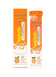 Nuvit-cz Vitamin C 1000mg Effervescent Tablets 20s, Orange