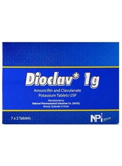 Dioclav Amoxicillin And Clavulanate Potassium 1G 14 Tablets