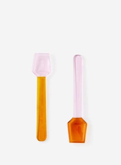 Typo Burnt Orange & Berry Blue Glass Teaspoons