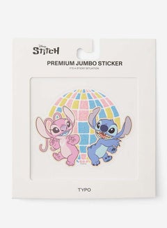 Typo Lcn Dis Lilo & Stitch Glitter Premium Jumbo Sticker
