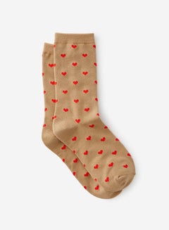 Typo Mini Hearts Ydg Crew Sock (S/M)