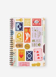 Typo A5 Spiral Notebook, Mini Stamps