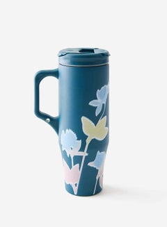 Typo Abstract Floral/North Sea Loft Tumbler