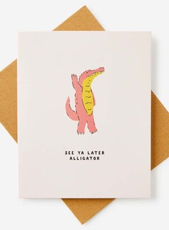 Typo See Ya Later Alligator Goodbye Card 2.0