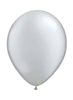 Qualatex Latex Balloon, Silver, 6 Pcs