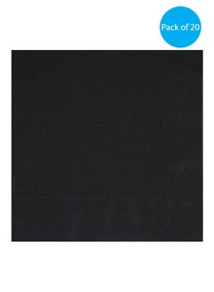 Unique Beverage Napkins, Midnight Black, Pack Of 20