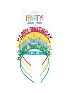 Unique Happy Birthday Headbands, Pack Of 4