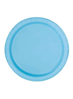 Unique Powder Blue Plates, Pack Of 8