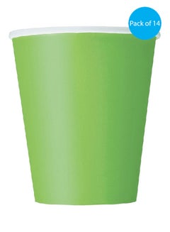 Unique Lime Green Cups, Pack Of 14