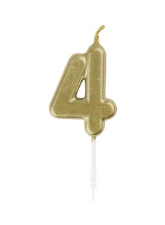 Unique Gold Number Candle 4