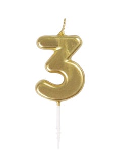 Unique Gold Number Candle 3