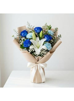 Father’S Day Bouquet Of Roses, Lilies & Carnations