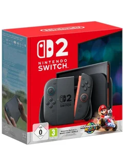 Nintendo Switch 2 Console And Mario Kart Game, Blue Red