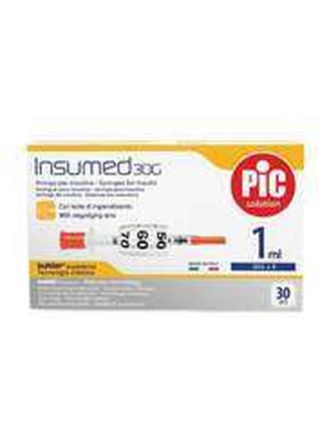 Pic Insumed Pic Insumed Insulin Syringe 1 Ml G30 at Al Hikma Pharmacy | nownow by noon