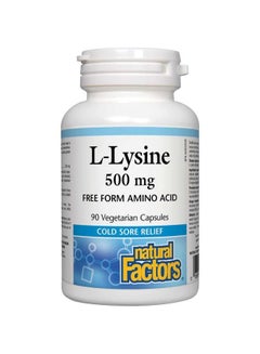 Natural Factors L-Lysine 500Mg Veggie Capsules, 90 Pcs