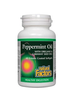 Natural Factors Peppermint Oil With Oregano And Caraway Seed Oils - 60 Softgels