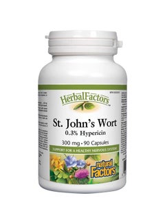 Natural Factors Herbal Factors St. John's Wort 300mg Dietary Supplement Capsules