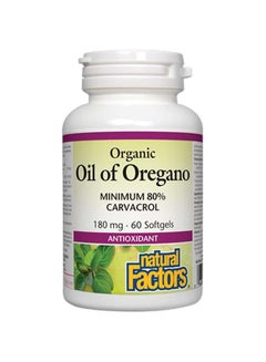 Natural Factors Oil Of Oregano 180Mg Softgels, 60 Pcs