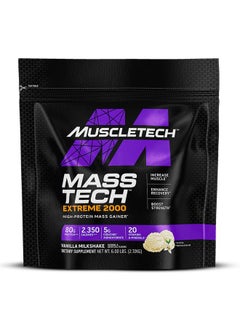 Muscletech Mass Tech Extreme 2000 Dietary Supplement, Vanilla Milkshake