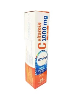 O2 Vital Vitamin C 1000mg Effervescent Tablets, Orange