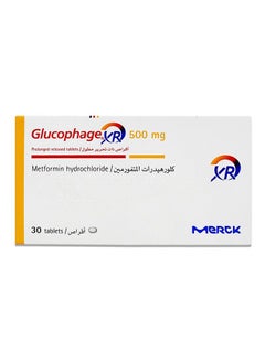 Glucophage Metformin Hydrochloride Xr 500Mg Tablets, 30 Pcs