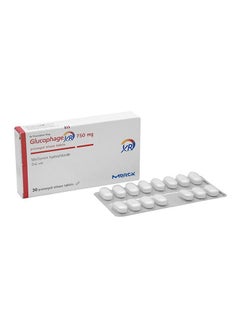 Glucophage Metformin Hydrochloride 750Mg Tablets, 30 Pcs