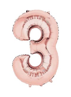 Number Balloon, 3, Rose Gold