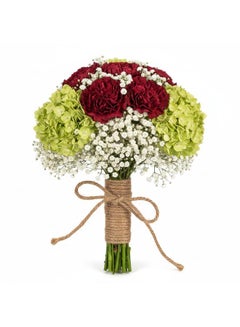 Emerald Maroon Bridal Bouquet