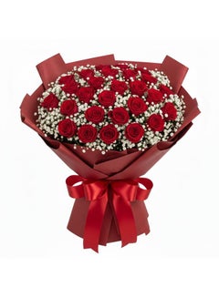 Crimson Promise Red Roses Anniversary Bouquet