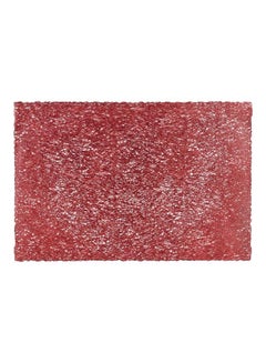 Speghetti Rectangular Leather Placemat, Red