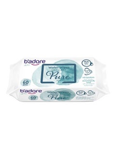 B'Adore Pure Water Baby Wipes, 60 Pcs, China
