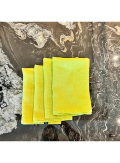 Tohfa luxe Lemon Green Linen Table Napkin Set