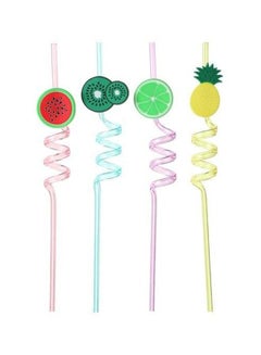 Miniso Colorful Straws, 4 Pieces, Cartoon Series
