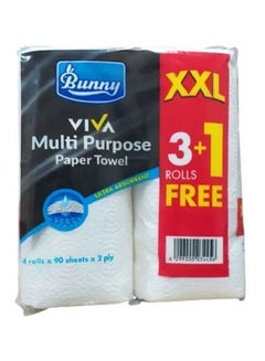 Bunny Viva Multi Purpose Paper Towel, 2 Ply, 90 Sheets