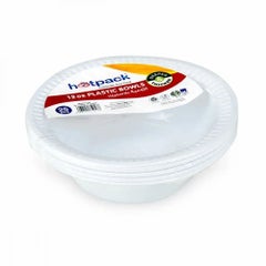 Hotpack Plastic Bowls, 25 Pcs