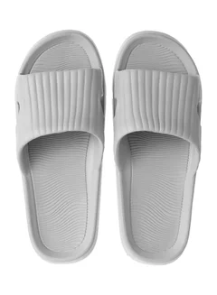 Miniso Classic Stripe Mens Bathroom Slippers, Gray, 43-44