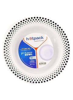 Hotpack Premium Plastic Bowl, 10 Pcs