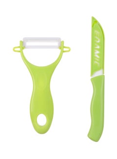 Miniso Ceramic Knife And Peeler Set, Green