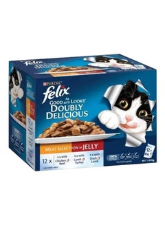 Purina Felix Meat Selection In Jelly Cat Wet Food, Pack Of 12